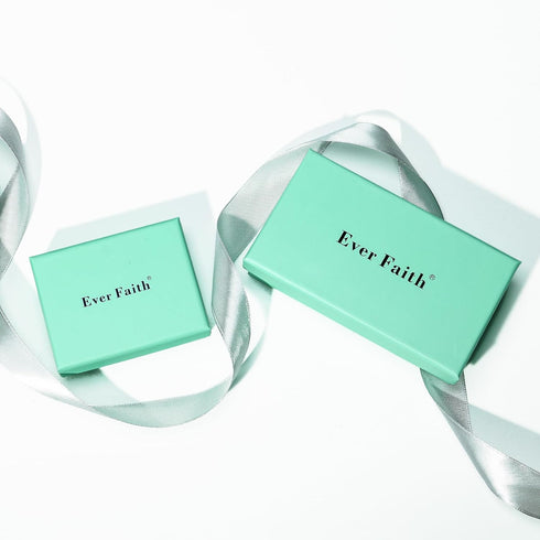 EVER FAITH Wedding Jewelry Set for Bride Bridesmaid, Glamour Teardrop Cubic Zirconia Pendant Necklace Earrings Tennis Bracelet Open Ring Sets for ...