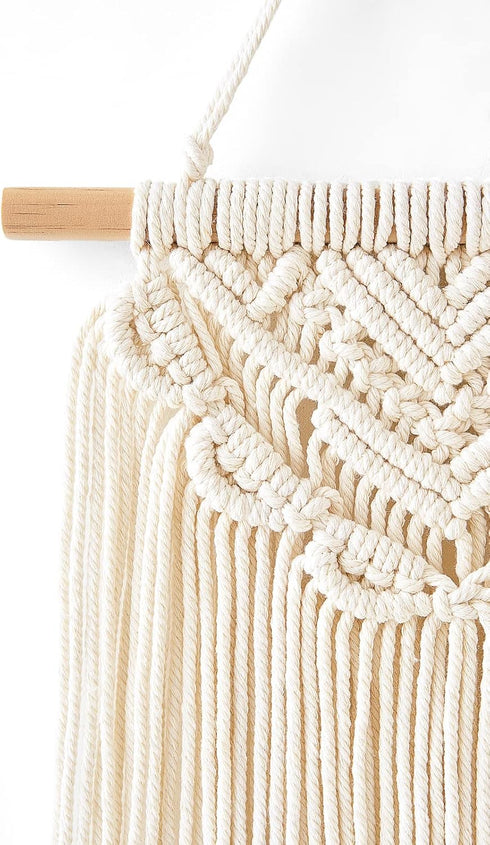 Mkono 2 Pcs Macrame Wall Hanging Boho Wall Art Decor Woven Chic Bohemian Room Decor for Bedroom Nursery Living Room Dorm Apartment, Small Size 13"...