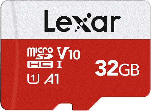 Lexar E-Series 32GB Micro SD Card, microSDHC UHS-I Flash Memory Card with Adapter, 100MB/s, C10, U1, A1, V10, Full HD, High Speed TF Card...