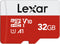 Lexar E-Series 32GB Micro SD Card, microSDHC UHS-I Flash Memory Card with Adapter, 100MB/s, C10, U1, A1, V10, Full HD, High Speed TF Card...