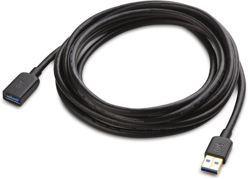 Cable Matters Long USB to USB Extension Cable 10 ft (USB 3.0 Extension Cable/USB Extender) in Black for Webcam, VR Headset, Printer, Hard Drive an...