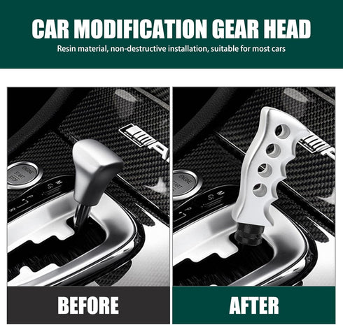 1 PC Car Personalized Shift Knob, Creative Four-Hole Handle Shape Manual Gear Shift Headband M8/M10/M12 Adapter, Universal Decorative Modification...