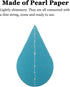 Yzurbu 24 Strings Raindrop Garland Decorations, Paper Hanging Rain Drops Decor Pieces for Baby Shower, Party and Centerpieces Decoration - Blue...