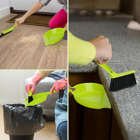 Small Broom and Dustpan Set – Dust Pan and Brush Set, Handheld Dustpan with Brush Combo for Pet Camping Tent Home Cleaning...