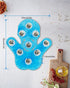 Glove Massager Palm Shaped Hand Massage Manual 9 360-degree-roller Mental Roller Ball Blue...