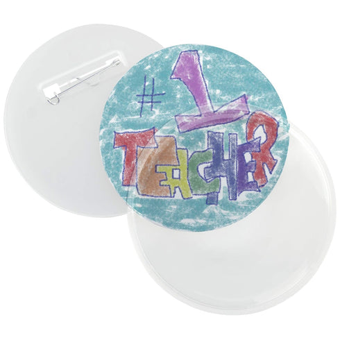 3" DIY Snap Together Pin Back Buttons - 12 Pack...