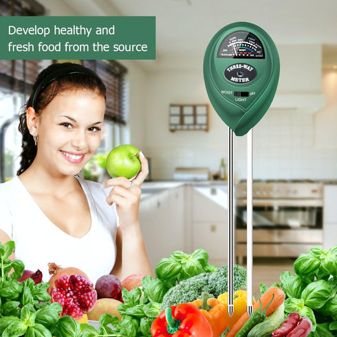 Soil pH Meter, MS01 3-in-1 Soil Moisture/Light/pH Tester Gardening Tool Kits for Plant Care, Great for Garden, Lawn, Farm, Indoor & Outdoor Use...