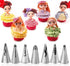 7Pcs Cake Decorating Icing Piping Nozzles Set Stainless Steel Cream Icing Piping Tips DIY Pastry Fondant Baking Tool Cake Decorating Supplies...