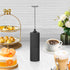 Milk Frother, Matcha Whisk, Frother Mini Frappe Mixer for Drink, Whisk Drink Mixer for Coffee, Cappuccino, Frappe, Matcha, Hot Chocolate, Black...
