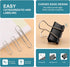 Binder Clips Paper Clips, 360 Pcs Binders & Paperclips Assorted Sizes with Container, Silver Paper Clips & Black Binder Clips Office Supplies, Pap...