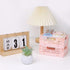 4-Pack Pink Plastic Storage Crate Small Baskets for Organizing Collapsible Storage Crates for Desk Organizers,Stackable Cute Storage Bins for Clas...