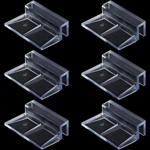 OIIKI 6 PCS Aquarium Glass Cover Clip, Clear Acrylic Support Holder, Aquarium Lid Clips Clamps, for Aquarium Fish Tank (6mm)...