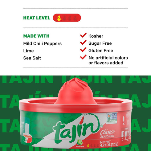 Tajin Clásico Chile Lime Seasoning Rimmer 4.23 oz (Pack of 2)...