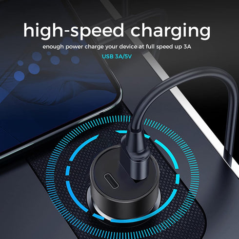 YingCheng USB C Car Charger, 45W Quick Charge 3.0 Car Adapter with One 20W PD Port and One 25W Fast Charge Port......