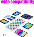 Spanish Wireless Bluetooth Functional Shortcuts Color Keyboard Compatible for iPad, iPad Pro,iPhone,iOS,Mac OS,Android Tablets,Windows(Battery Not...
