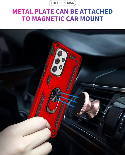 Military Grade Drop Impact for Samsung Galaxy A53 5G Case Galaxy A53 Case 360 Metal Rotating Ring Kickstand Holder Armor Heavy Duty Shockproof Cas...