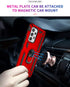 Military Grade Drop Impact for Samsung Galaxy A53 5G Case Galaxy A53 Case 360 Metal Rotating Ring Kickstand Holder Armor Heavy Duty Shockproof Cas...