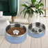 PetPrime Stainless Steel Slow Feeder Dog Bowls Non Slip Spill Proof Metal Slow Eating Dringking Weighted Bowl Cats Pet Food Water Dish Feeding for...