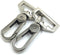 YIXI-SBest 8 Pcs 1" (25 mm) Inside Diameter D Ring High-grade Luggage Buckle Lobster Clasp Claw Swivel for Strap Push Gate Lobster Clasps Hooks Sw...