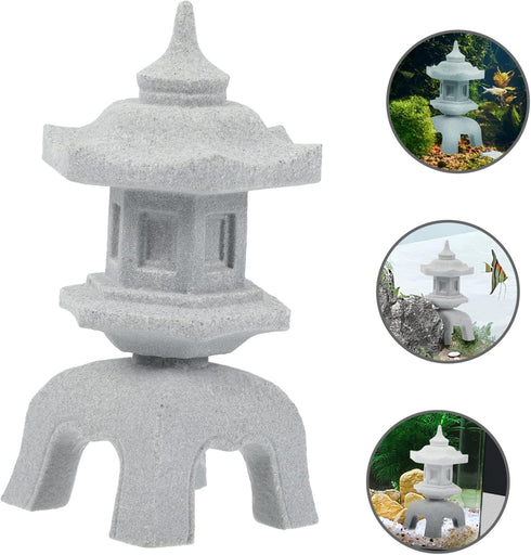 Micro Landscape Decoration Fish Tank Ornaments Miniture Decoration Asian Decorations Chinese Temple Statue Zen Garden Accessories Mini Pagoda Figu...