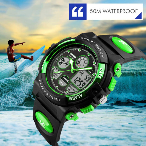Dayllon Kids Digital Watch Outdoor Sports 50M Waterproof Electronic Watches Alarm Clock 12/24 H Stopwatch Calendar Boy Girl Wristwatch...