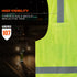 Ergodyne Unisex - Class 2 Economy Surveyors Vest Zipper, Lime, Large-X-Large US...