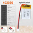 3.7V 180mAh 402030 Lipo Battery Rechargeable Lithium Polymer ion Battery Pack with PH2.0mm JST Connector...