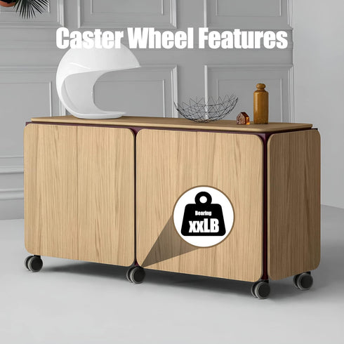 Self Adhesive Caster Wheels Set for Trash Can, Storage Box (4PCS, 1.5")...