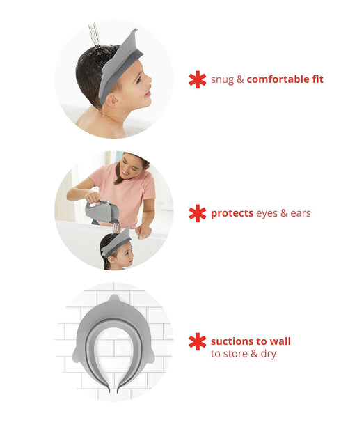 Skip Hop Baby Shower Cap, Moby Bath Visor, Grey...