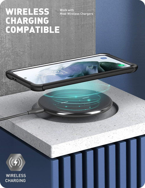 i-Blason Ares Series Case Designed for Galaxy S21 5G (2021 Release), Rugged Clear Bumper Case (Black)...