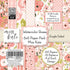 6x6 Pattern Paper Pack - Watercolor Roses - with Florals -Scrapbook Single-Sided-64 Sheets- 50% Smaller Patterns - by Miss Kate Cuttables...