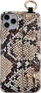 siduater Hand Strap Case for 6.7" iPhone 15 Pro MAX with Kickstand, Wrist Band Strap Snake Pattern Textured Soft Shockproof Cover, Adjustable Hand...