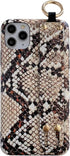 siduater Hand Strap Case for 6.7" iPhone 15 Pro MAX with Kickstand, Wrist Band Strap Snake Pattern Textured Soft Shockproof Cover, Adjustable Hand...