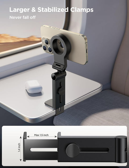 JOYROOM for Magsafe Airplane Phone Holder Travel Essentials,????????? ?????????? ????????????????? Hands-Free Plane Phone Holder, Airplane Travel ...