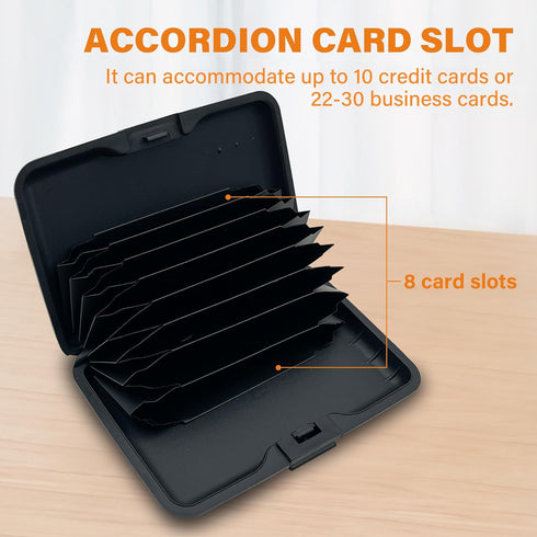 sundee Credit Card Holder with 8 Slots Mini Aluminum Wallet RFID Blocking Slim Metal Hard Case - 03KK...
