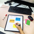 White Board Kit - 10 x 10" Whiteboard with 2 Dry Erase Markers and 6 Magnetic Notes - Double-sided Wall Hanging Dry Wipe Off Board for Home and Of...