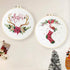 HaiMay 3 Sets Embroidery Starter Kit with Pattern and Instructions, Cross Stitch Kit Include 3 Embroidery Clothes with Christmas Pattern, 3 Bamboo...