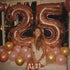 AULE 40 Inch Large 25 Number Balloons Rose Gold Big Foil Number Balloons Giant Helium Happy 25th Birthday Party Decorations for Women Huge Mylar 5...