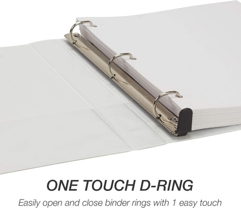 Samsill Earth’s Choice™ Biobased Heavy-Duty 3 Ring View Binder, 1 Inch Locking One Touch D-Ring, USDA Certified Biobased, Eco-Friendly, Customizab...