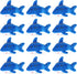 12 Pcs Shark Party Favors Mini Shark Stuffed Animal Shark Plush Toys Shark Keychain Tiny Ocean Animal Toys, 4.7 Inch(No Light,Dark Blue)...