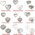 Zhiheng Assorted 93pcs Heart Shaped Alloy Pendants Love Wine Glass Charms Bracelet Necklace Beads Wine Glass Charms for Jewellery Making Birthday ...