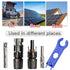 10 Pair Solar Connectors with 2 Spanners ,1000V 30A Male/Female IP67 Waterproof Solar Panel Plug...