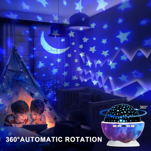 Night Light for Kids Star Night Light?18-Colour 360° Rotating Projector ?Romantic Gifts for Men Women Children......