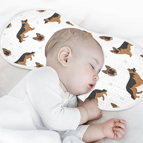 German Shepherd Dog Muslin Burp Cloths for Baby 1 Pack Soft 100% Cotton Baby Washcloths Bibs for Boy Girl...