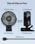 GEHEN 3-Speed Clip-On Fan with Sturdy Clamp & Strong Airflow, USB-Powered for Easy Cooling, Ultra-Quiet Operation Ideal for Bedroom, Office, & Str...