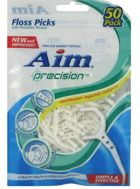 Aim Floss Picks Waxed 50 Each...