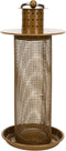 Nat & Jules Small Matte Bronze 9 inch Metal Hanging Outdoor Bird Feeder...