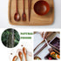bamboo Utensils for Eating Reusable wooden travel flatware set with Case 9 Pcs durable wooden cutlery wooden spoons forks and chopsticks Wood Flat...