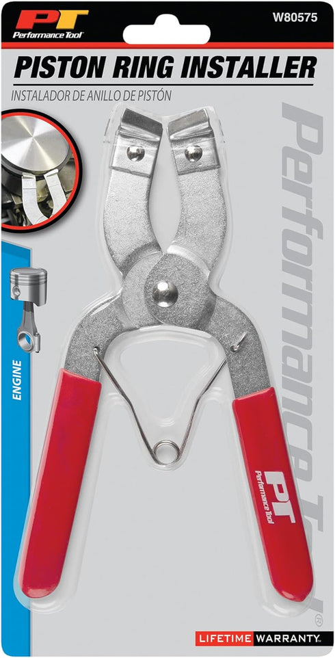 Performance Tool W80575 Piston Ring Compressor Pliers - Installs and Removes Rings 3/64-Inch through 1/4-Inch - Comfortable Vinyl Grip Handles...