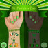 10 Sheets St. Patrick’s Day Temporary Tattoos,Lucky Shamrock Leprechaun Glow in The Dark Tattoos Green Clover Irish Designs Paint Art Luminous Tat...